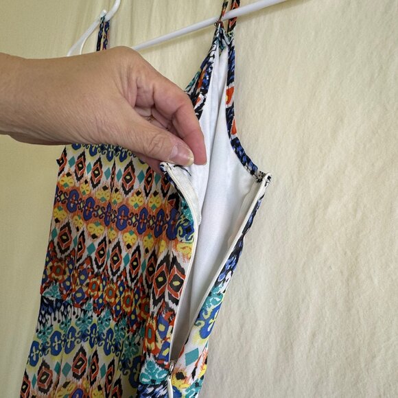 Kate & Mallory Perfect Summer Dress Midi Asymmetrical Spaghetti Straps Size S - Picture 5 of 7